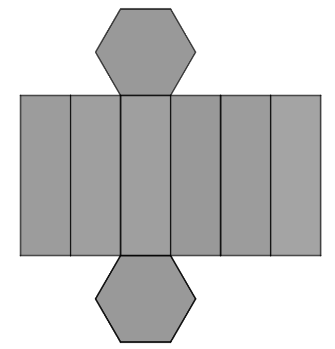 desarrollo prisma hexagonal