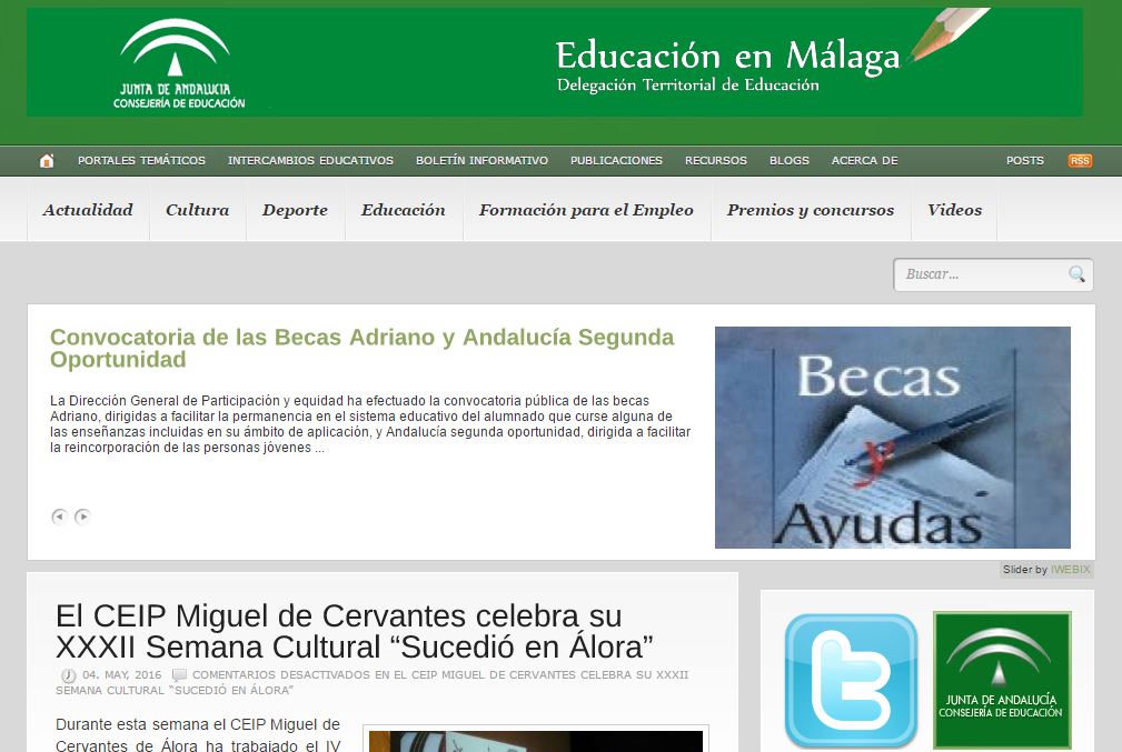 Recomendamos la selección de blogs educativos de Málaga que realiza la web "Educar en Málaga"