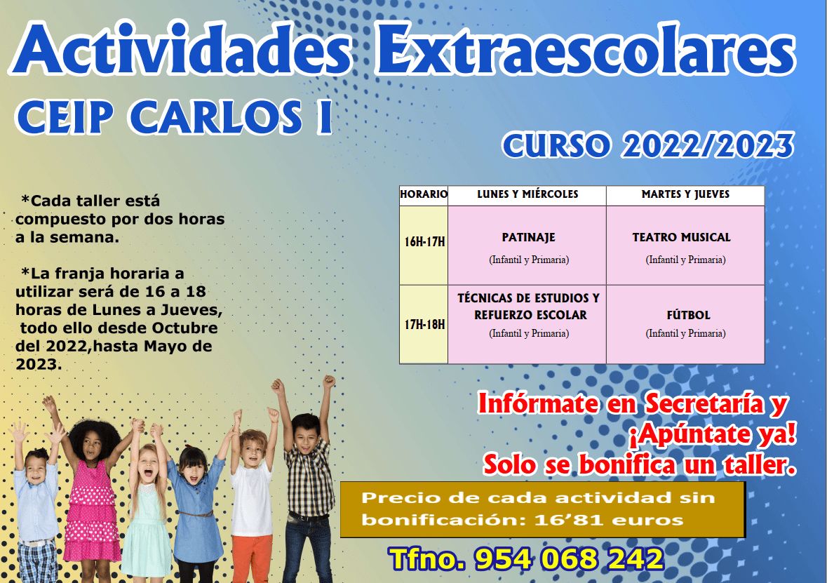 Actividades extraescolares | CEIP Carlos I (Dos Hermanas)