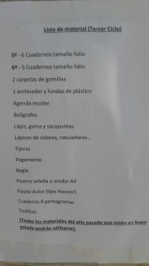 Material para tercer ciclo