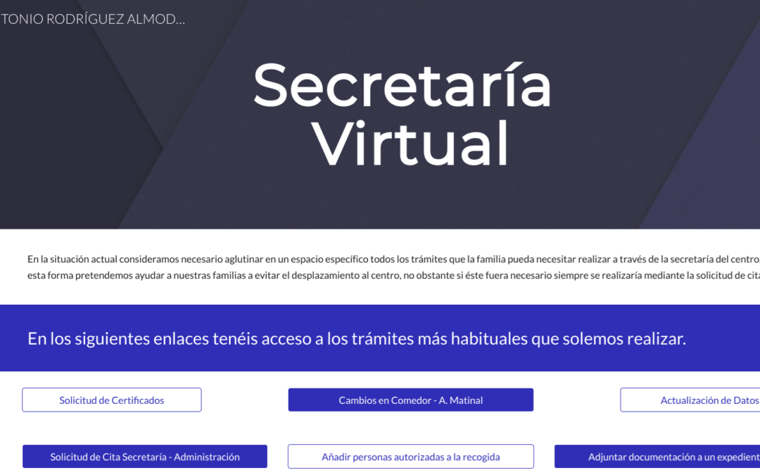 Nueva Secretaría Virtual