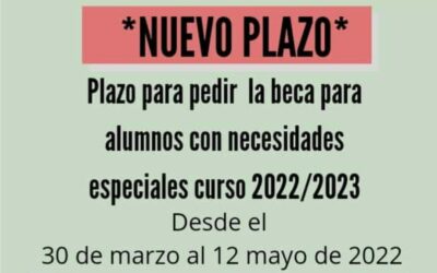becas NEE...Nuevo plazo