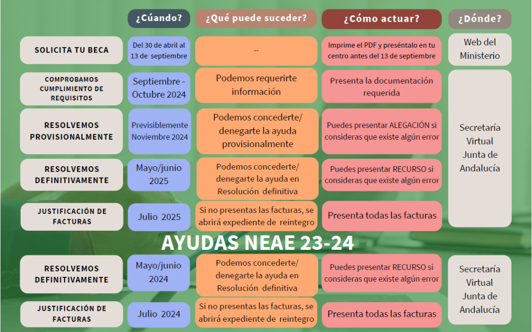 Ayudas para alumnos con Necesidad Específica de Apoyo Educativo (NEAE)