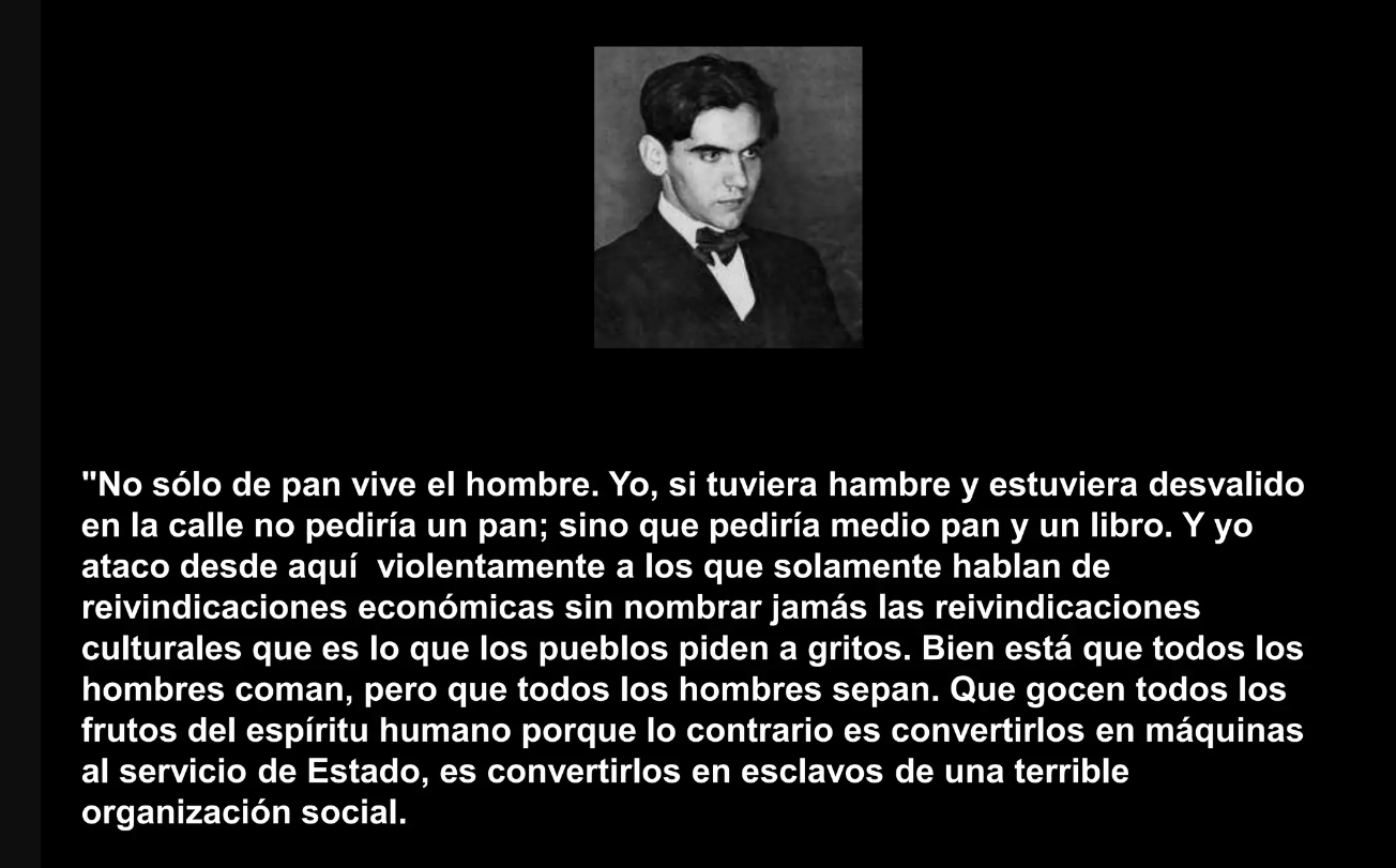 Lorca "Medio pan y un libro"