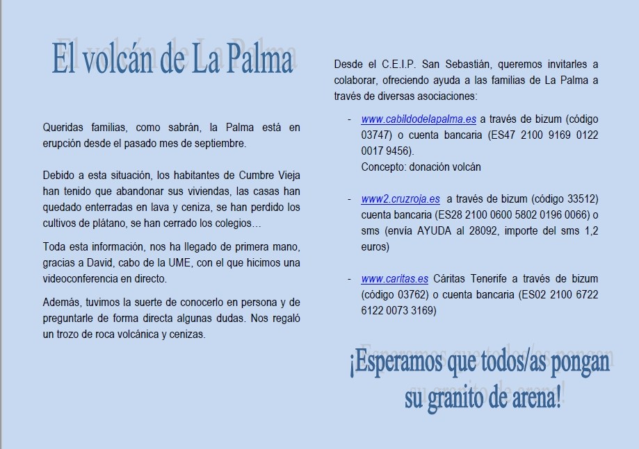 Díptico ayuda a La Palma