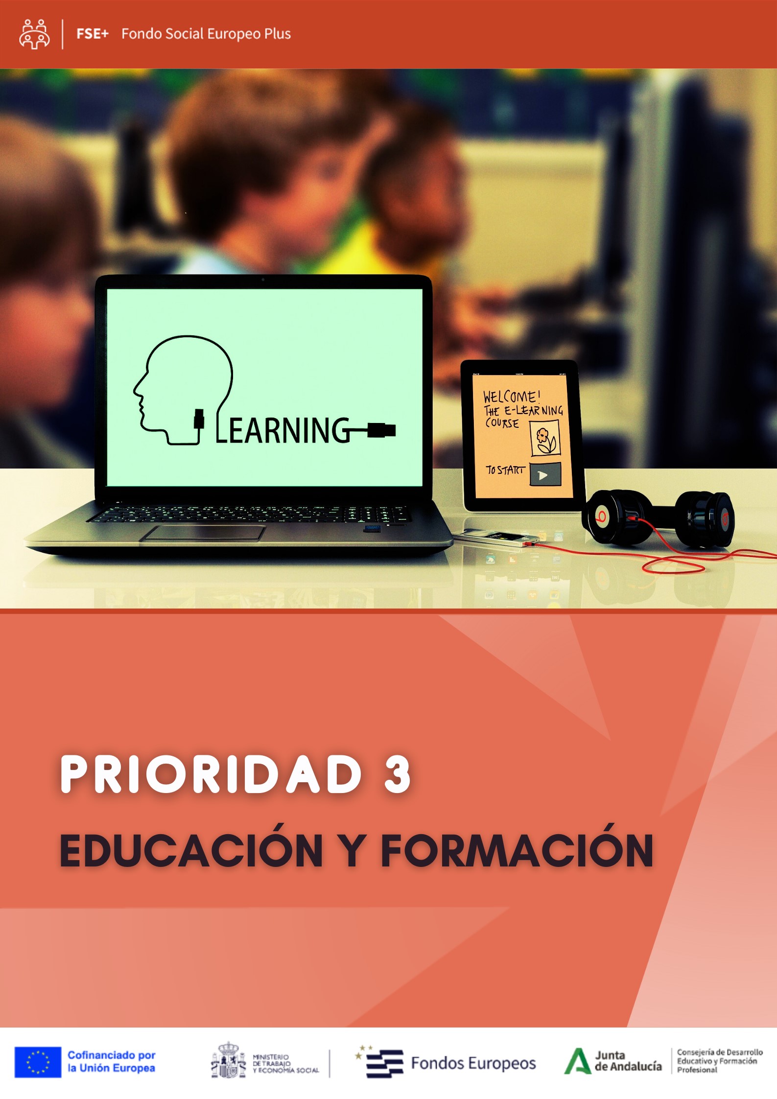 Cartelería_FSE 2021-27. Educación Prioridad 3. (PT, PROA, Refuerzo Estival, Orientadores, Bilingüe y AL).
