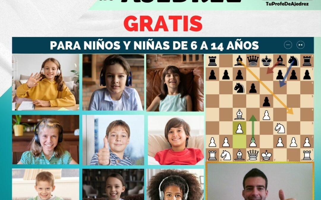 Clase Gratis de Ajedrez Online para alumnado de 6 a 14 años.