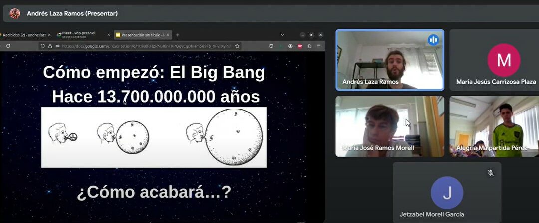 Charla interactiva sobre el universo.