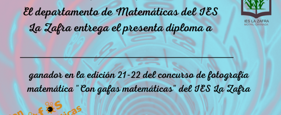Diploma Concurso de fotografía matemática (2)