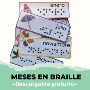 Cartel meses en braille iluminado