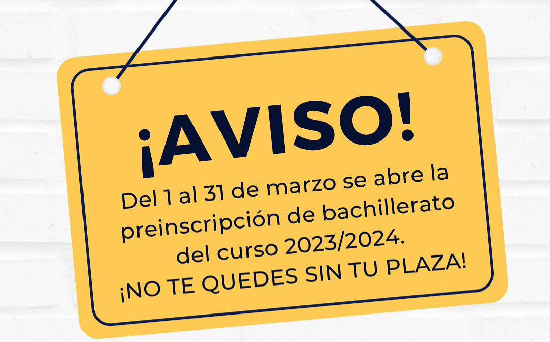 Abierto plazo preinscripción