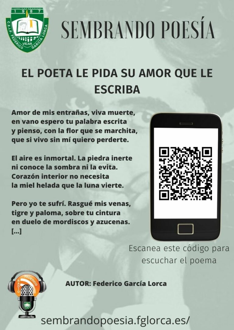 El poeta le pide su amos que le escriba