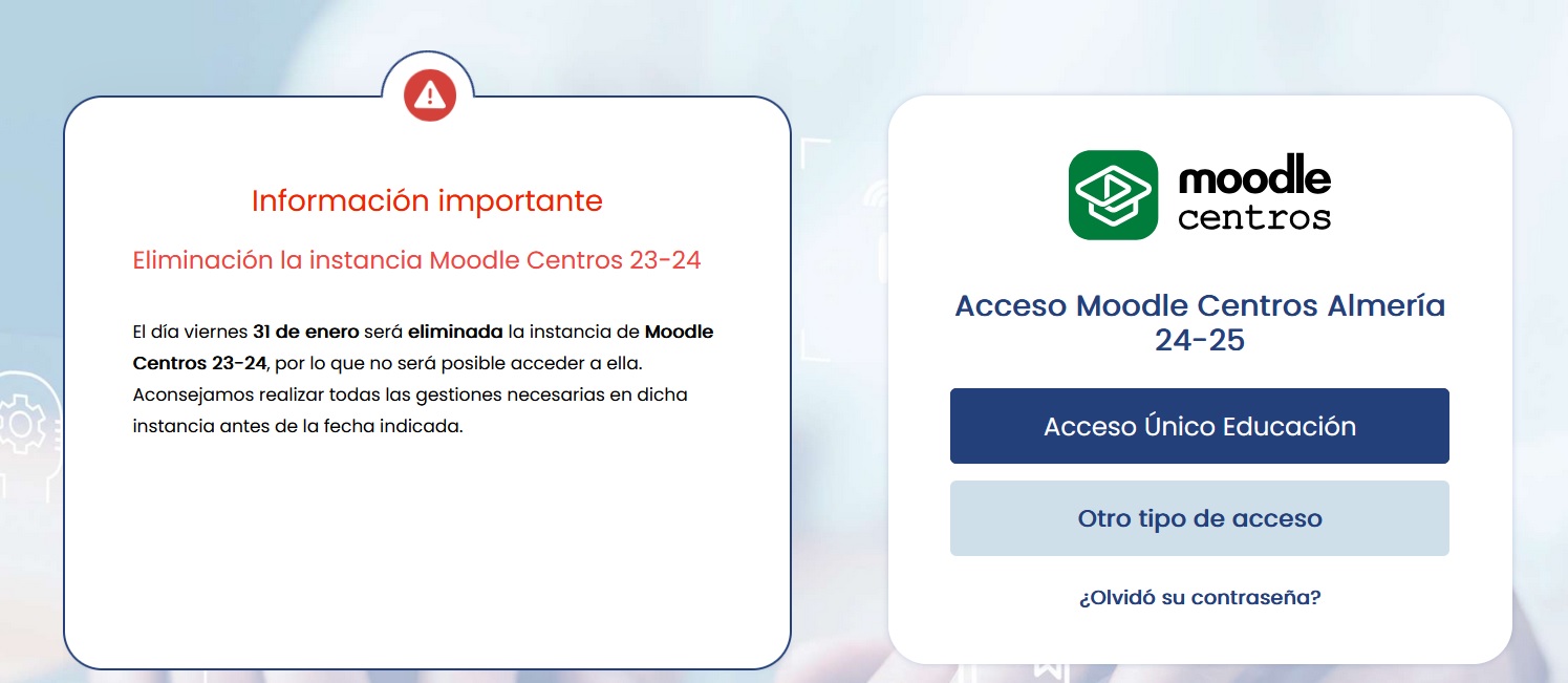 Aviso eliminación Moodle 2324