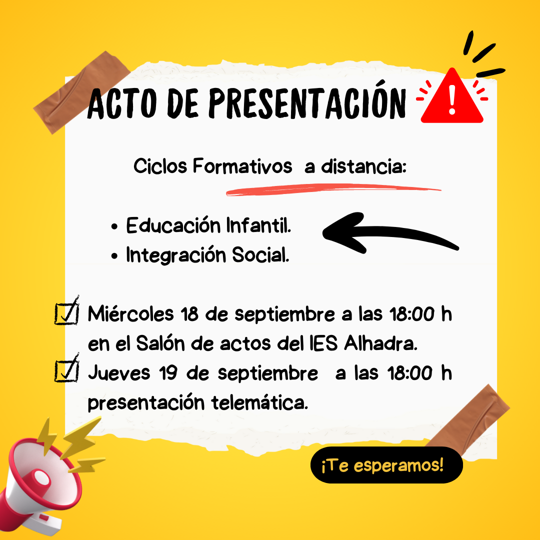 Post de Instagram Aviso Moderno Amarillo