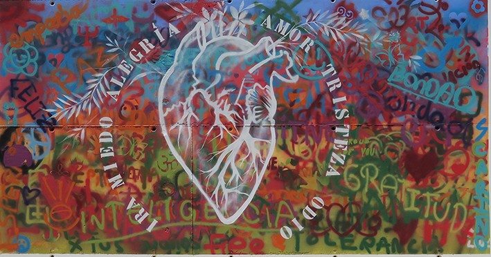 Mural lleno de sentimientos