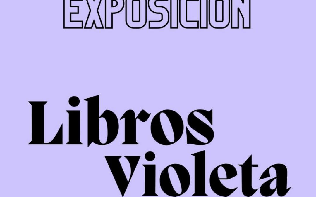 Exposición de libros Violeta en la Biblioteca del IES Cárbula