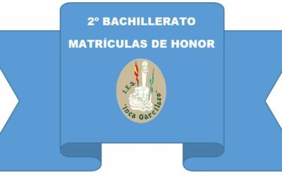 Matrículas de Honor de 2º de Bachillerato, ¡Enhorabuena!