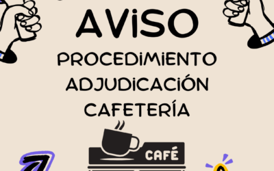 Aviso procedimiento adjudicación cafeteríá