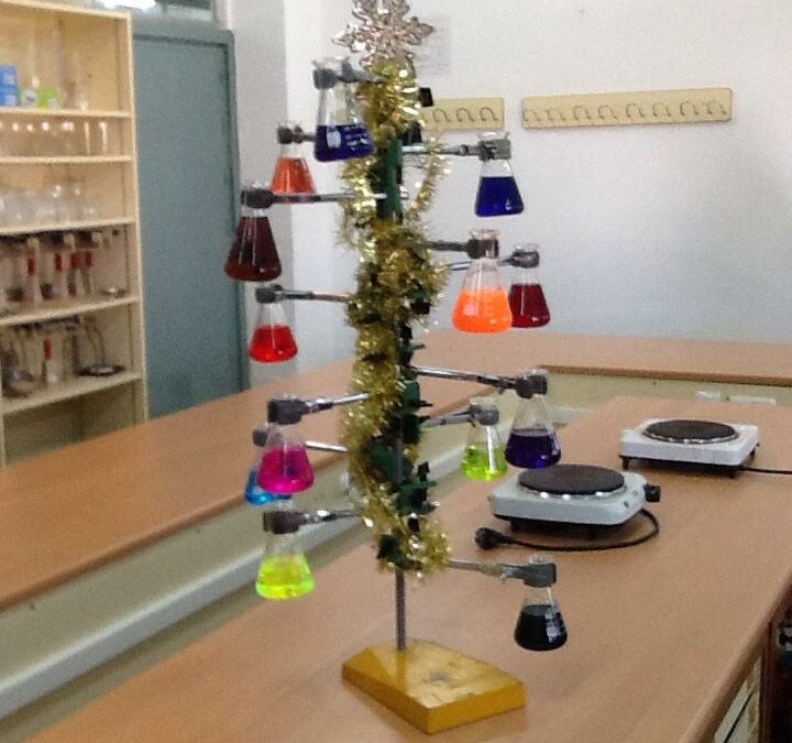 Así se hace una árbol de Navidad en Química….
