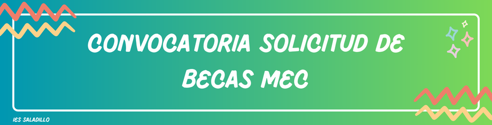 CONVOCATORIA SOLICITUD BECAS MEC