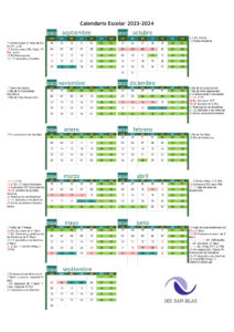 Calendaro IES San Blas