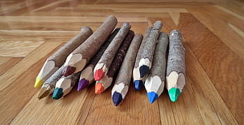 lápices de colores rústicos