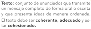 Definición de texto