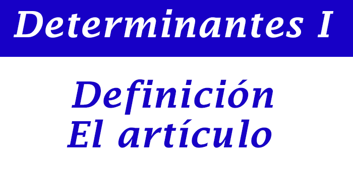 Determinantes I