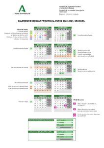 Calendario escolar 2023/2024- Granada