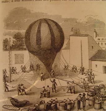 Globo aerostático. Ganot (1856)