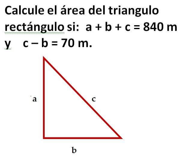 Calcular el área del triángulo rectángulo | profe.mates.jac - blog para  tod@s (Mates)