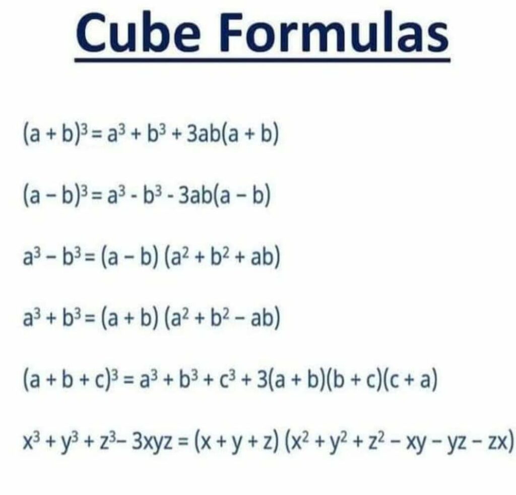 Fórmulas Del Cubo - Profe.mates.jac - Blog Para Tod@s (Mates)