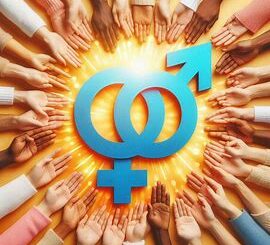 Símbolo de igualdad. Masculino y femenino