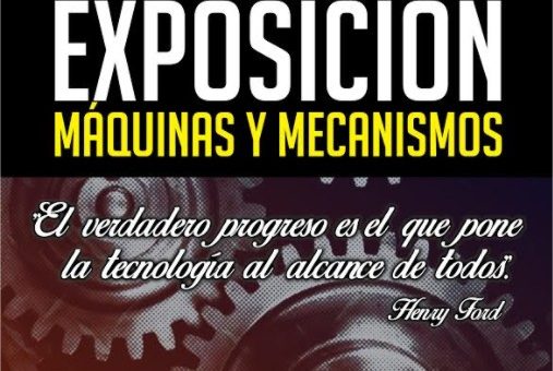 Cartel Exposición Máquinas y Mecanismos