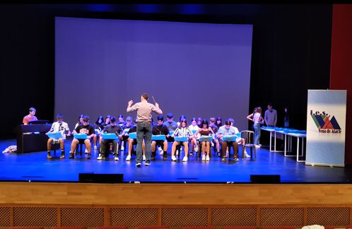 Un momento del ensayo
